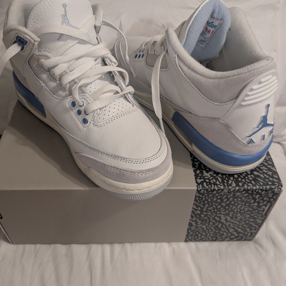 White and Blue Sneakers - Picture 1 of 12